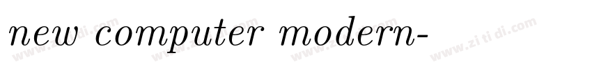 new computer modern字体转换 new computer modern字体转换